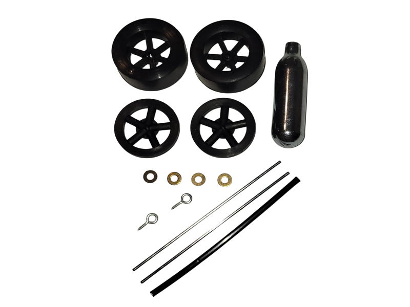 Shop Dragster Parts Kit with CO2 Cartridge – BalsaTron, Inc.